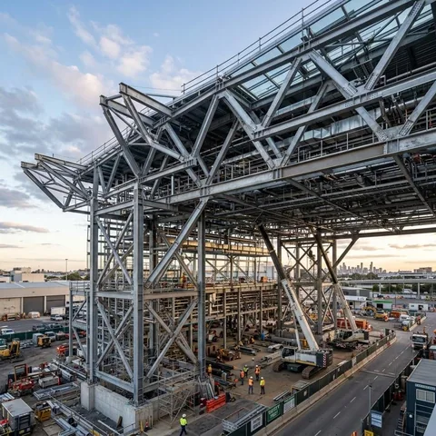 Specialised industrial building with coordinated envelope systems